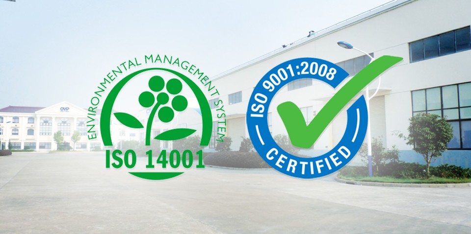 OMP Mechtron Cina solo fornitori certificati ISO9000 e ISO14000